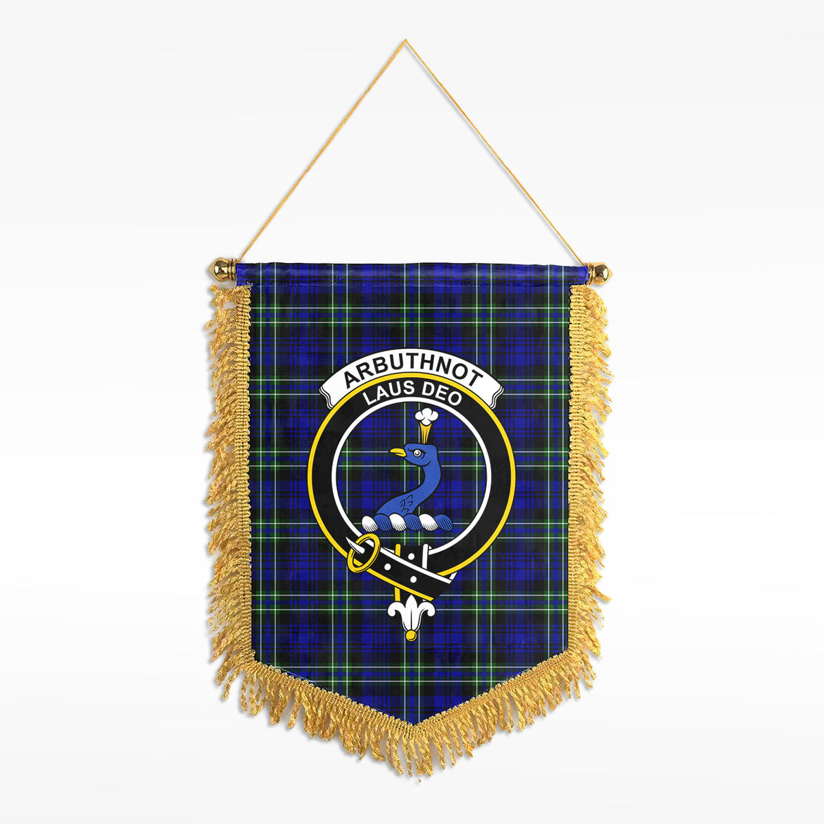 Arbuthnot Modern Tartan Crest Wall Hanging Banner