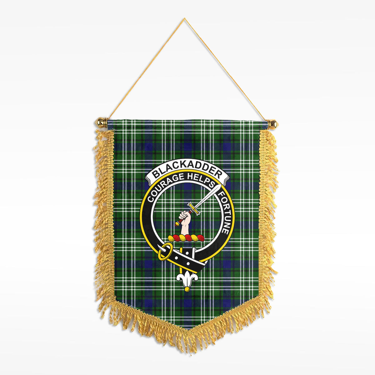 Blackadder Tartan Crest Wall Hanging Banner