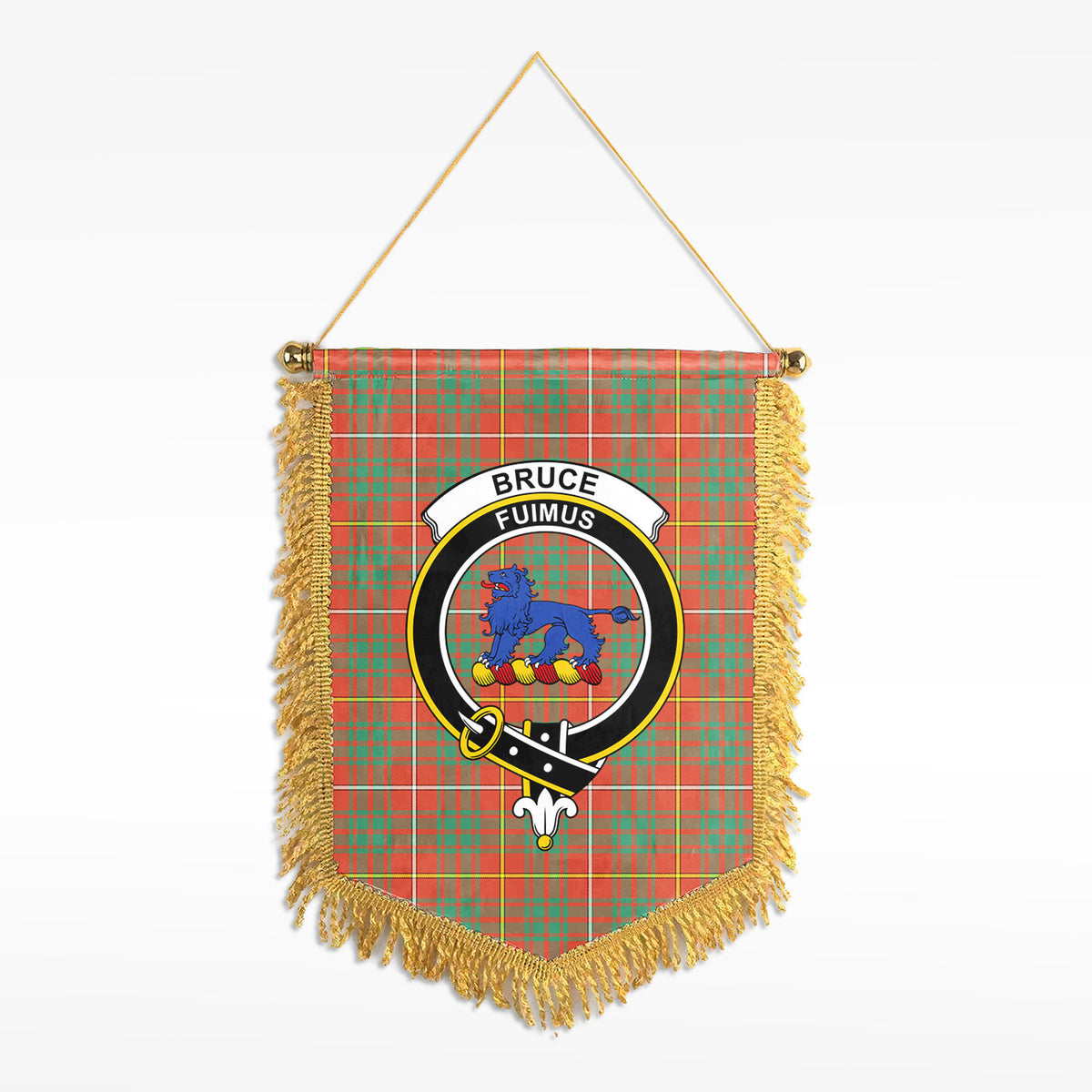 Bruce Ancient Tartan Crest Wall Hanging Banner