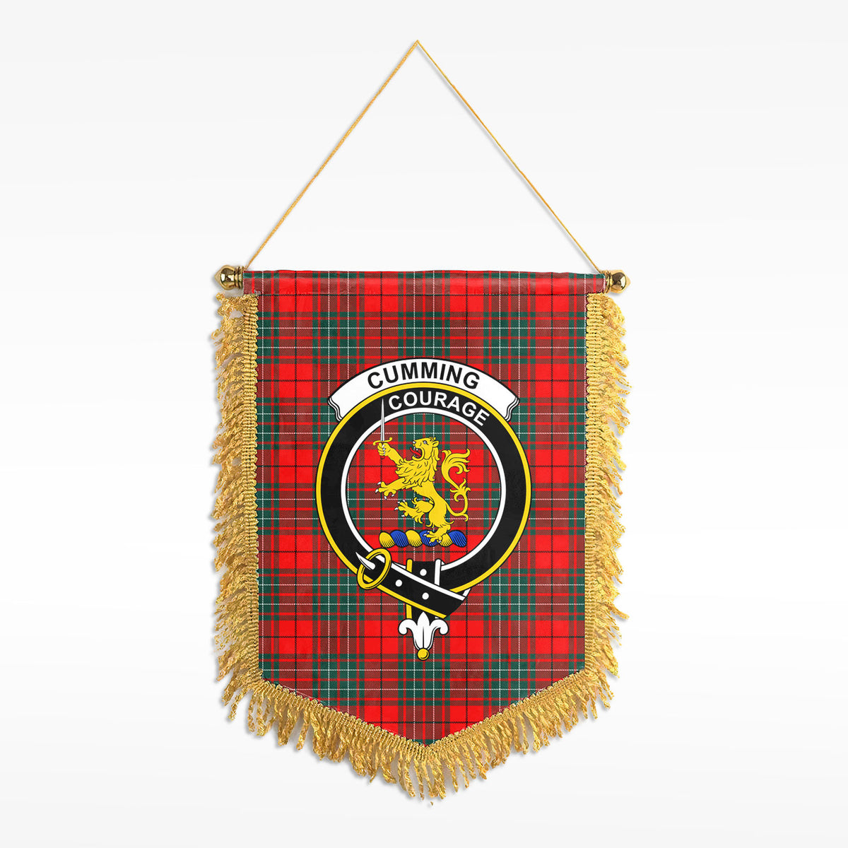 Cumming Modern Tartan Crest Wall Hanging Banner