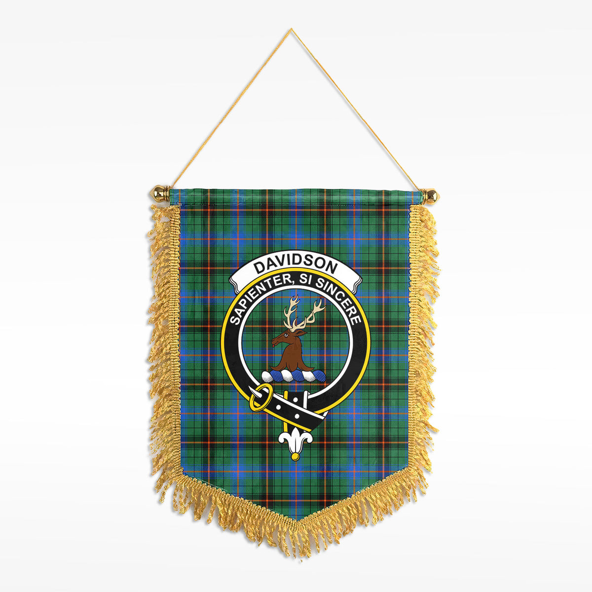 Davidson Ancient Tartan Crest Wall Hanging Banner