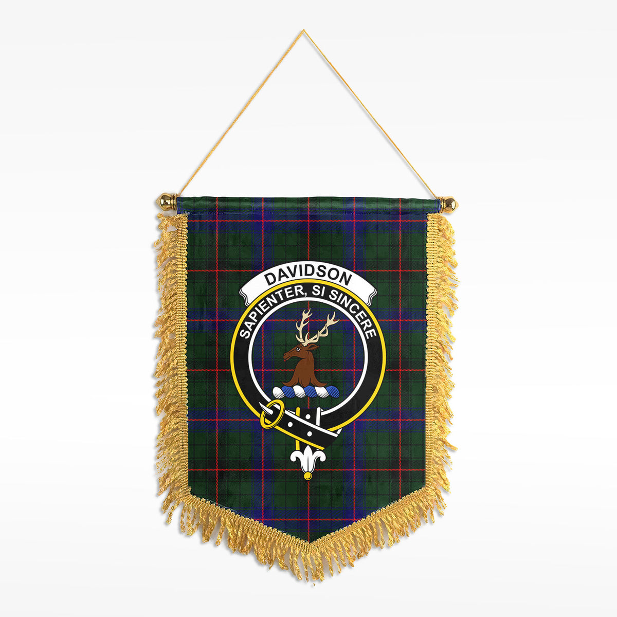 Davidson Modern Tartan Crest Wall Hanging Banner