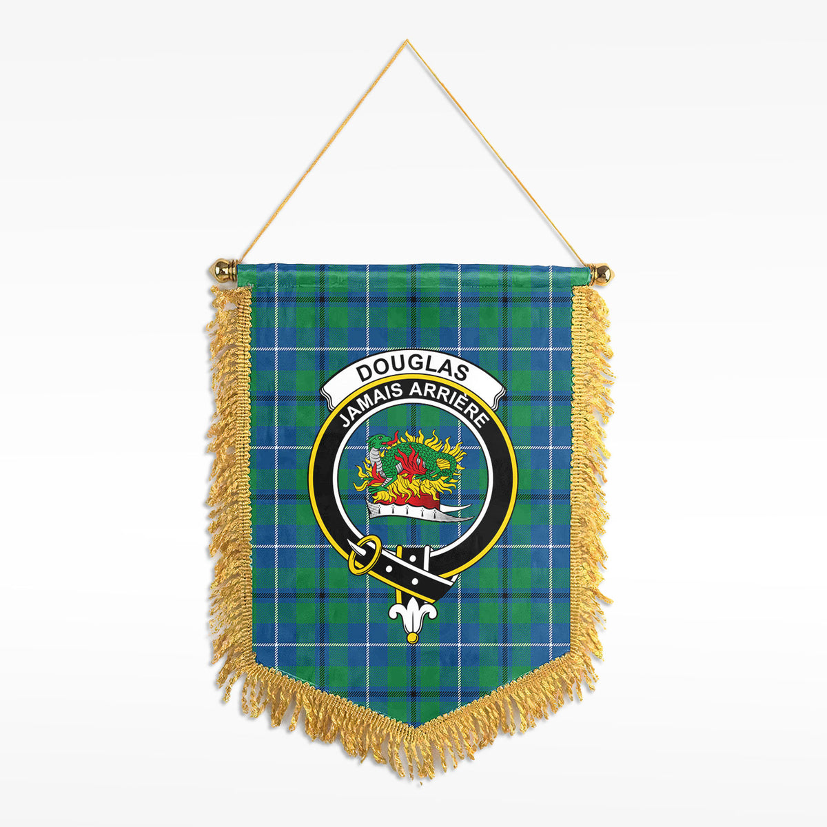 Douglas Ancient Tartan Crest Wall Hanging Banner