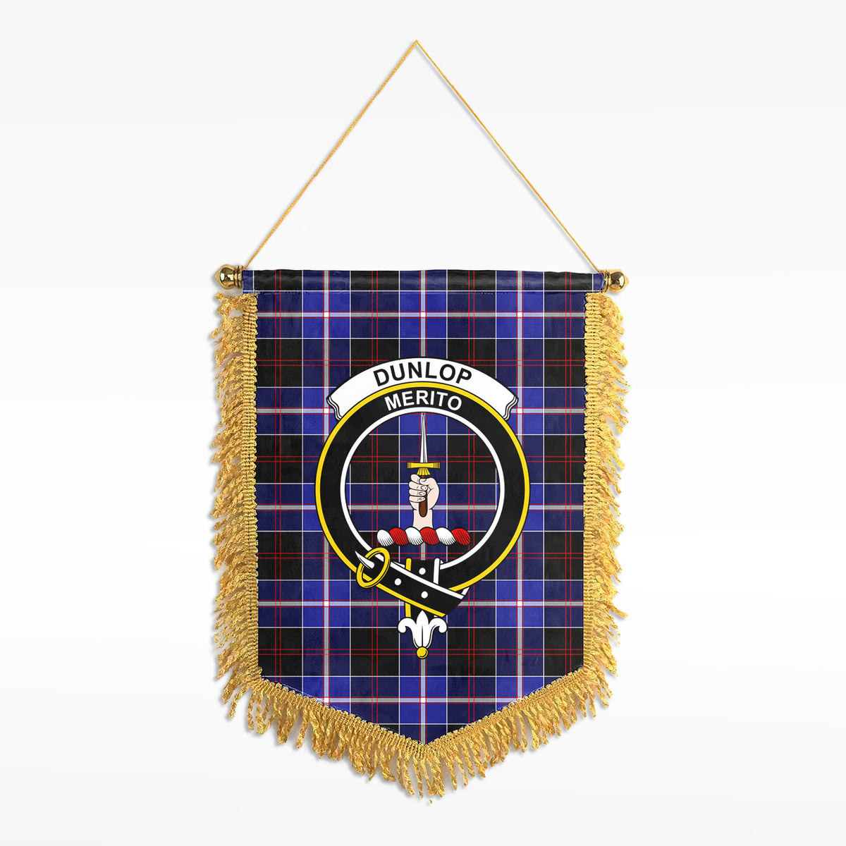 Dunlop Modern Tartan Crest Wall Hanging Banner