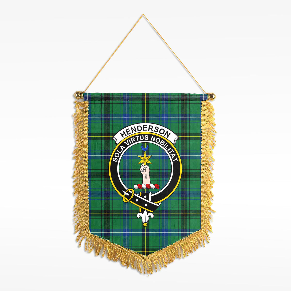 Henderson Ancient Tartan Crest Wall Hanging Banner