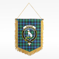 Hunter Ancient Tartan Crest Wall Hanging Banner