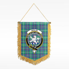 Inglis Ancient Tartan Crest Wall Hanging Banner