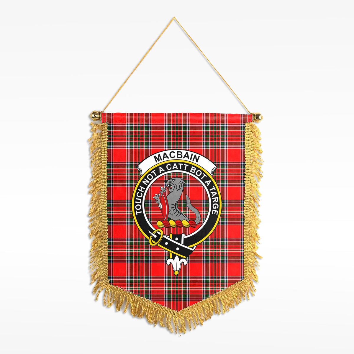 MacBain Tartan Crest Wall Hanging Banner