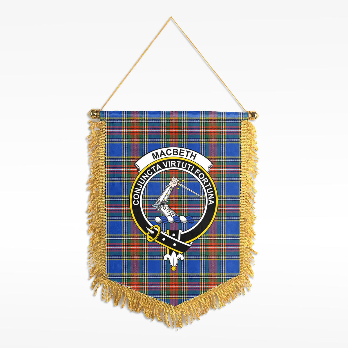 MacBeth Ancient Tartan Crest Wall Hanging Banner