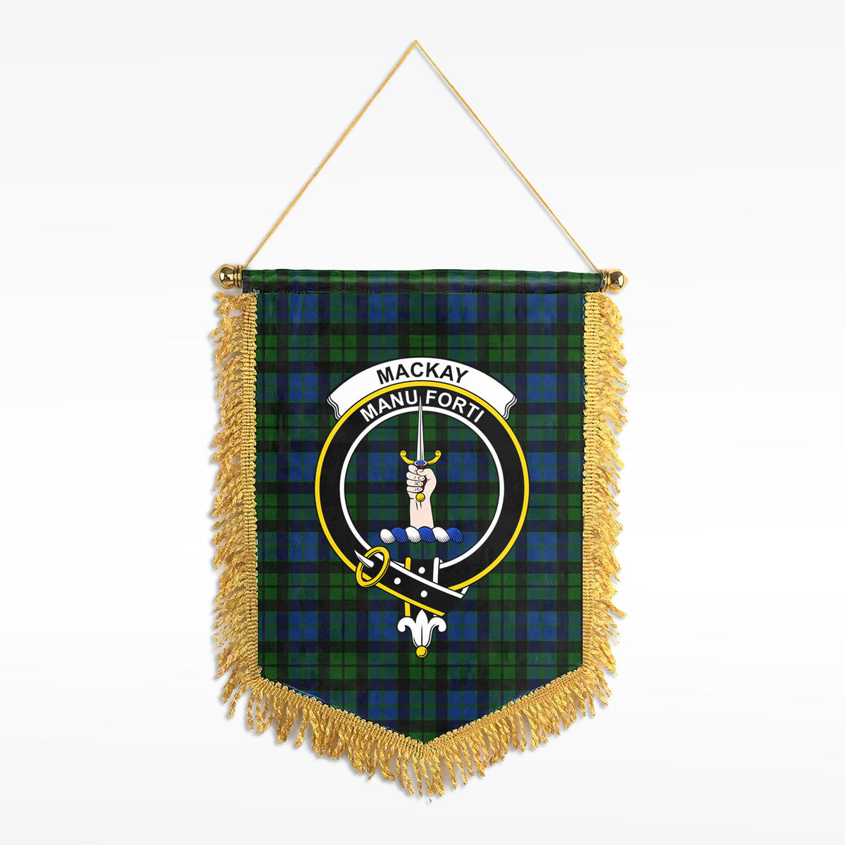 MacKay Modern Tartan Crest Wall Hanging Banner