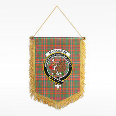 MacKinnon Ancient Tartan Crest Wall Hanging Banner