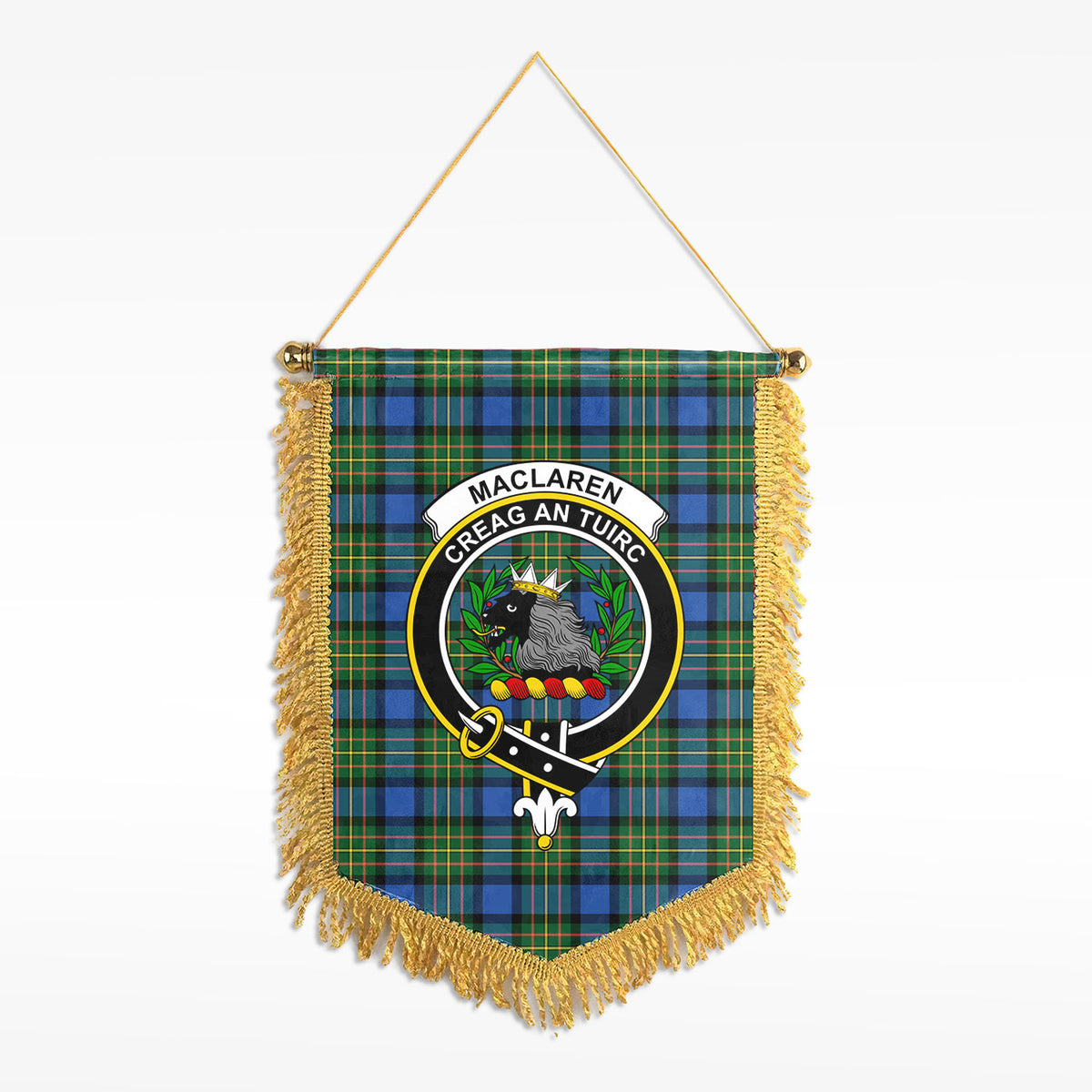 MacLaren Ancient Tartan Crest Wall Hanging Banner