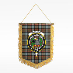 MacLaren Weathered Tartan Crest Wall Hanging Banner