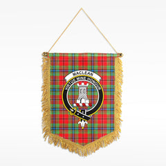 MacLean of Duart Modern Tartan Crest Wall Hanging Banner