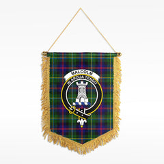 Malcolm (or MacCallum) Tartan Crest Wall Hanging Banner