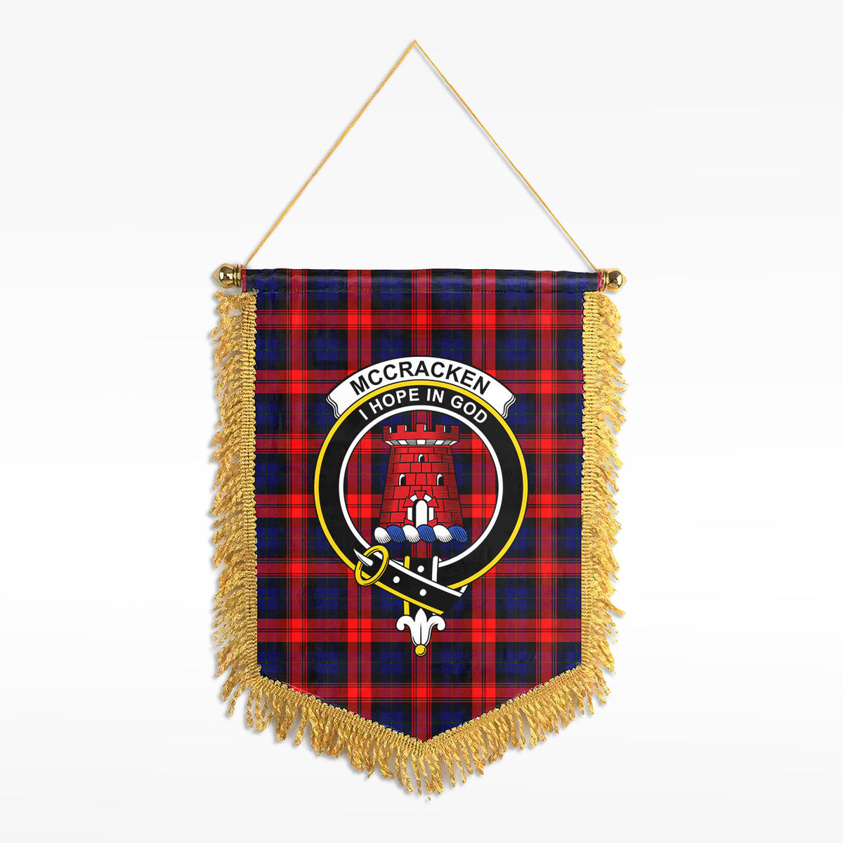 McCracken Tartan Crest Wall Hanging Banner