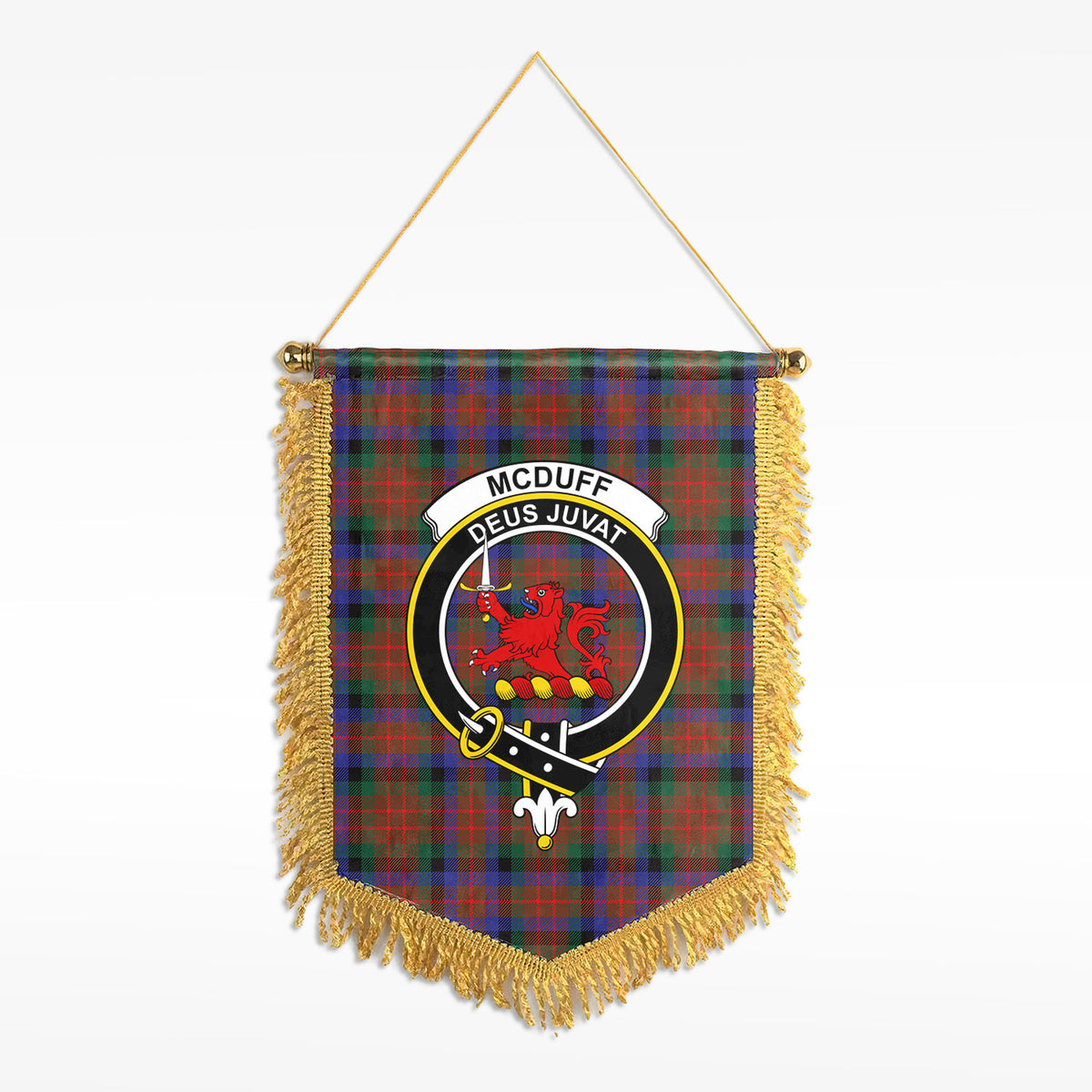 McDuff Hunting Modern Tartan Crest Wall Hanging Banner