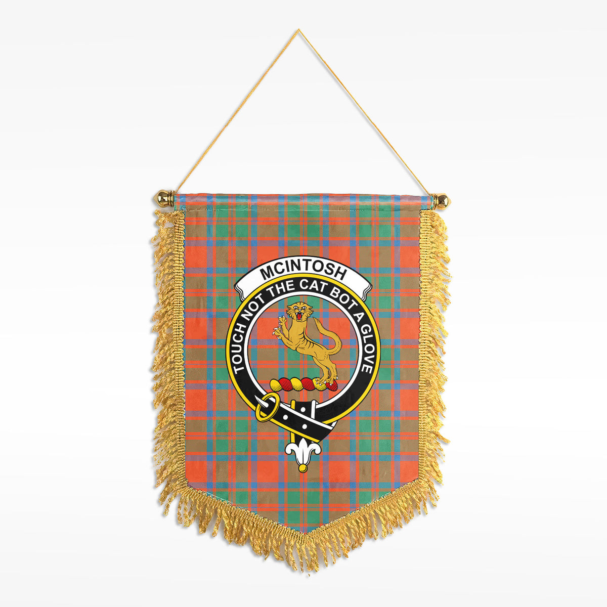 McIntosh Ancient Tartan Crest Wall Hanging Banner