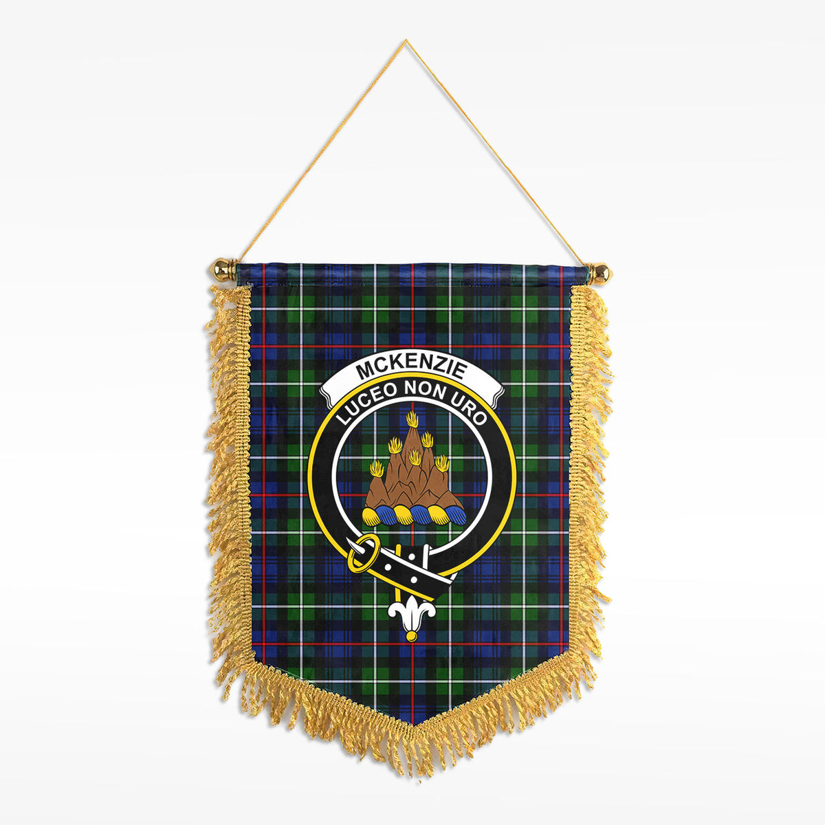 McKenzie Modern Tartan Crest Wall Hanging Banner