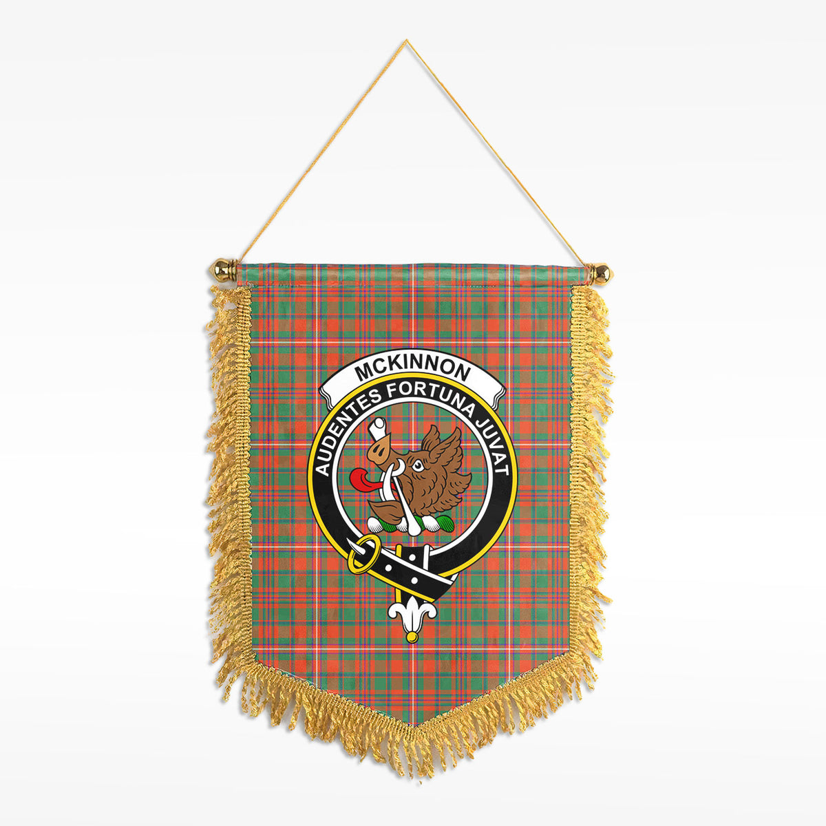 McKinnon Ancient Tartan Crest Wall Hanging Banner