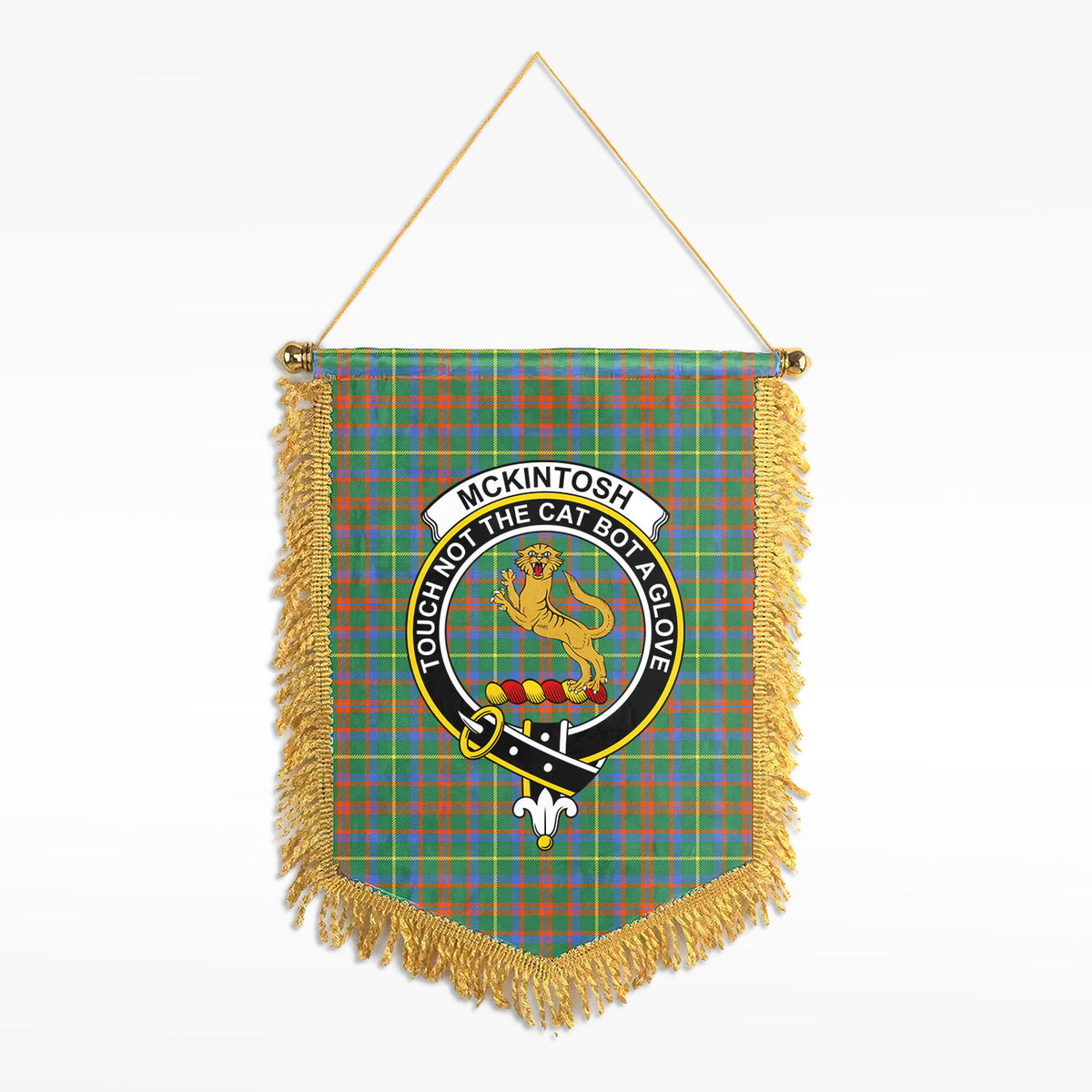 McKintosh Hunting Ancient Tartan Crest Wall Hanging Banner