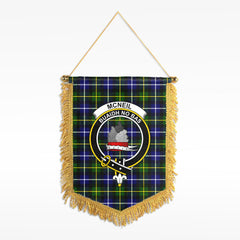 McNeil of Barra Modern Tartan Crest Wall Hanging Banner