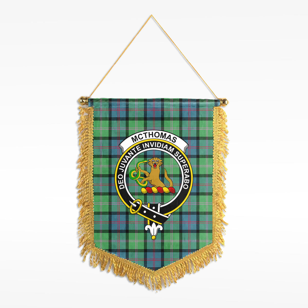 McThomas Ancient Tartan Crest Wall Hanging Banner