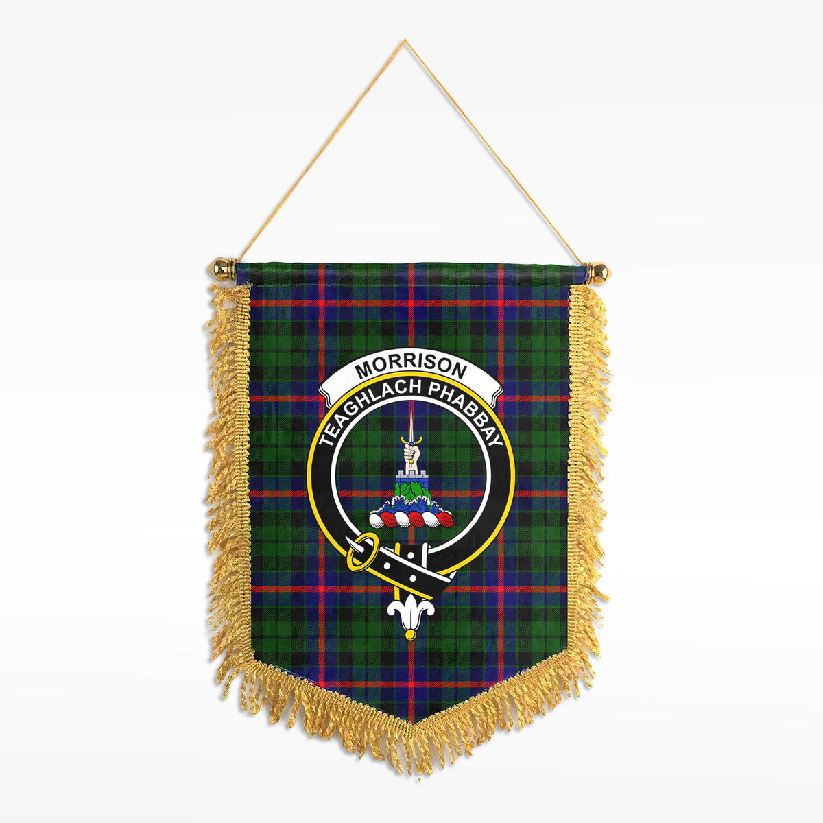 Morrison Modern Tartan Crest Wall Hanging Banner