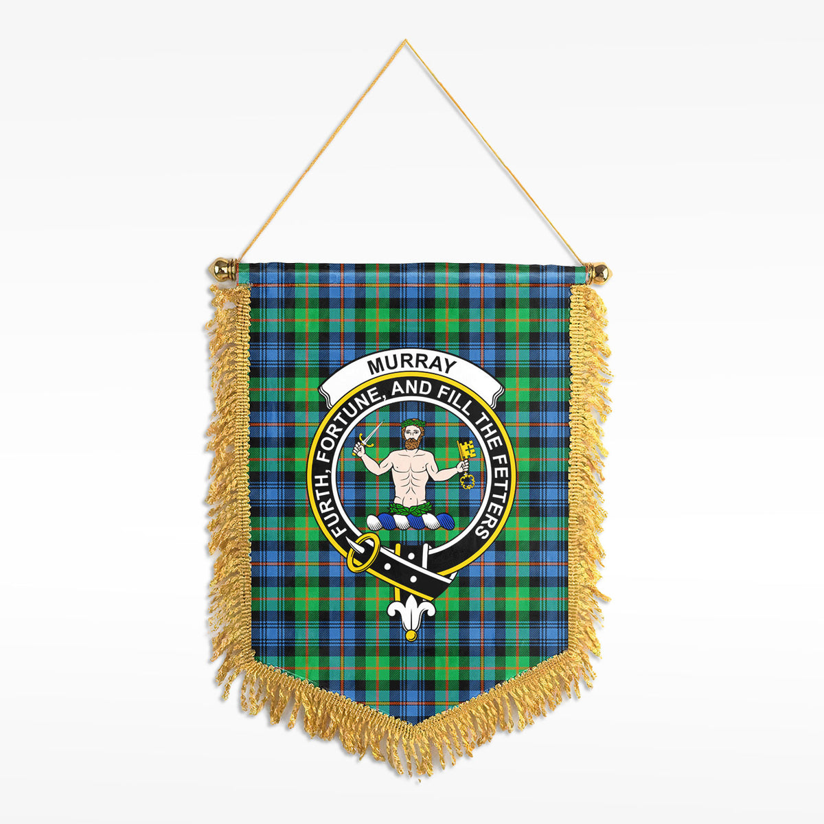 Murray of Atholl Ancient Tartan Crest Wall Hanging Banner