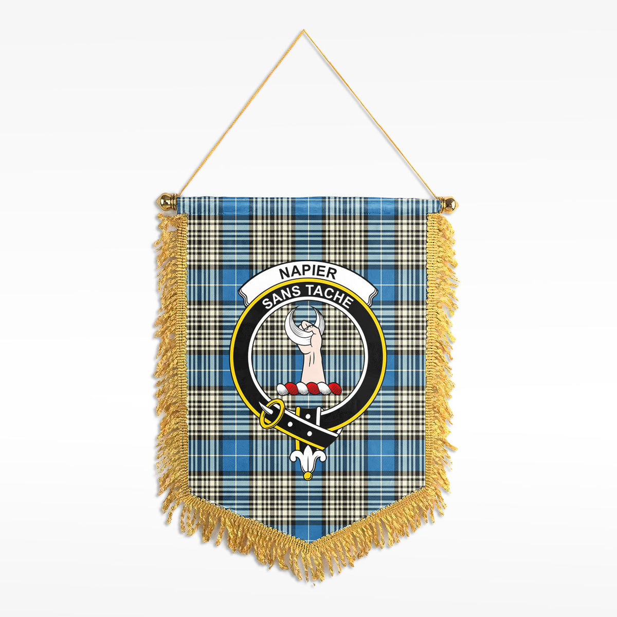 Napier Ancient Tartan Crest Wall Hanging Banner