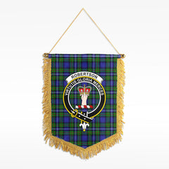 Robertson Hunting Modern Tartan Crest Wall Hanging Banner