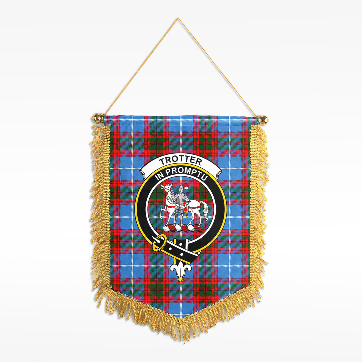 Trotter Tartan Crest Wall Hanging Banner