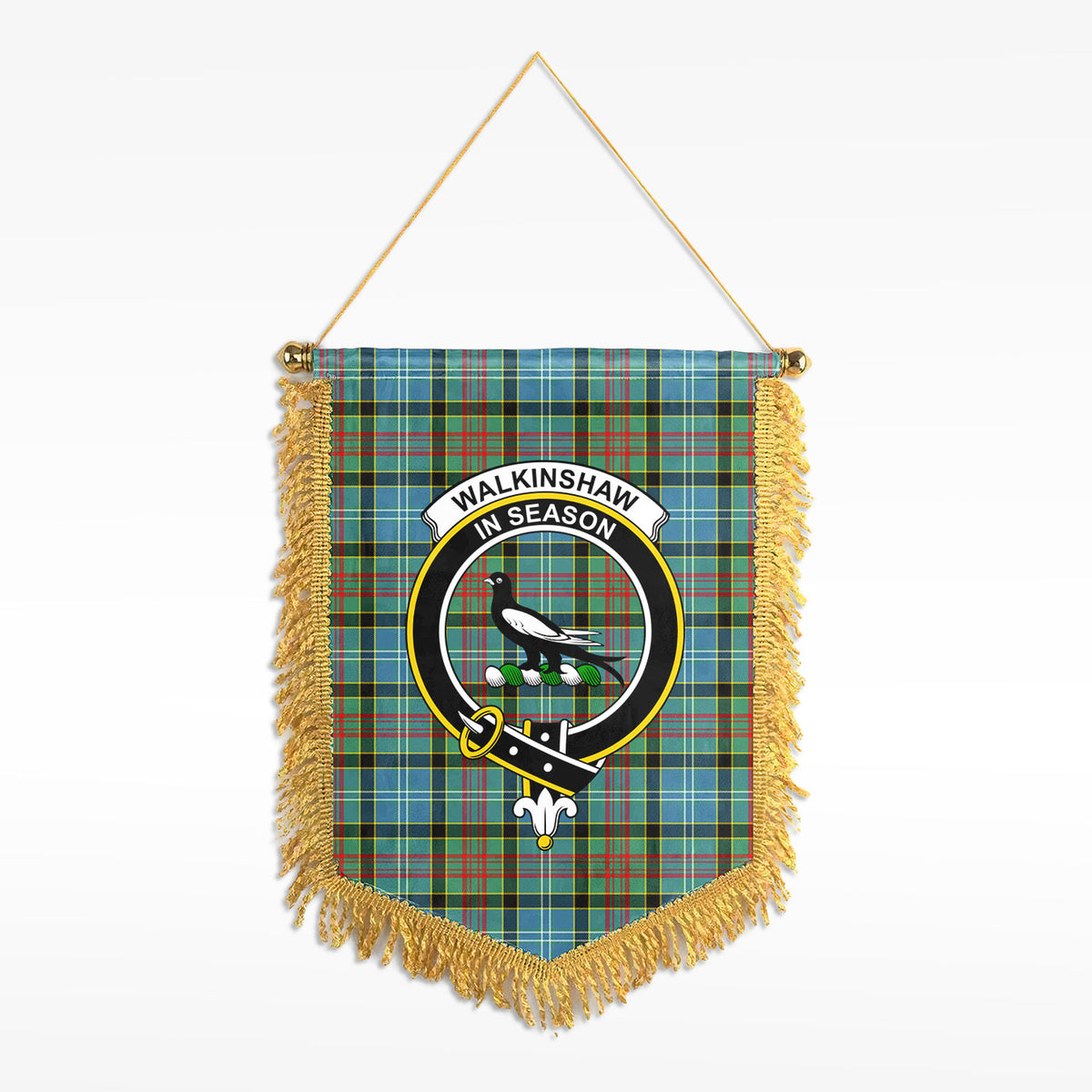 Walkinshaw Tartan Crest Wall Hanging Banner