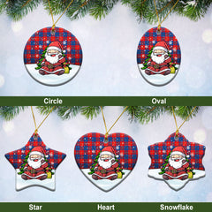 Blane Tartan Christmas Ceramic Ornament - Scottish Santa Style