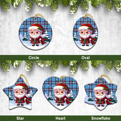 Elliott Ancient Tartan Christmas Ceramic Ornament - Santa Claus In Kilt Style