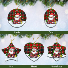 Fairlie Tartan Christmas Ceramic Ornament - Scottish Santa Style