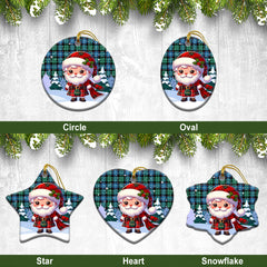 Galbraith Ancient Tartan Christmas Ceramic Ornament - Santa Claus In Kilt Style