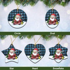 Horsburgh Tartan Christmas Ceramic Ornament - Scottish Santa Style