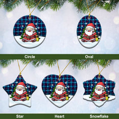 MacCorquodale Tartan Christmas Ceramic Ornament - Scottish Santa Style