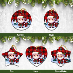 MacLeod of Raasay Tartan Christmas Ceramic Ornament - Santa Claus In Kilt Style