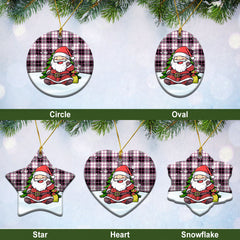 MacPherson Hunting Modern Tartan Christmas Ceramic Ornament - Scottish Santa Style