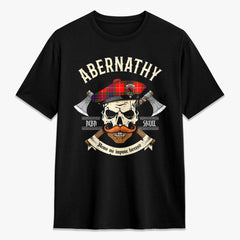 Abernathy Tartan Crest 2D T-shirt - Alba Skull Style