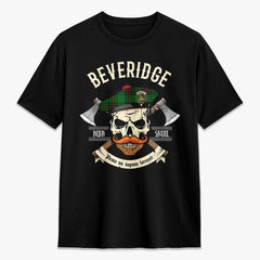 Beveridge Tartan Crest 2D T-shirt - Alba Skull Style