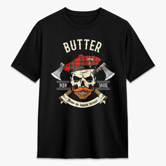 Butter Tartan Crest 2D T-shirt - Alba Skull Style