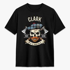 Clark Ancient Tartan Crest 2D T-shirt - Alba Skull Style