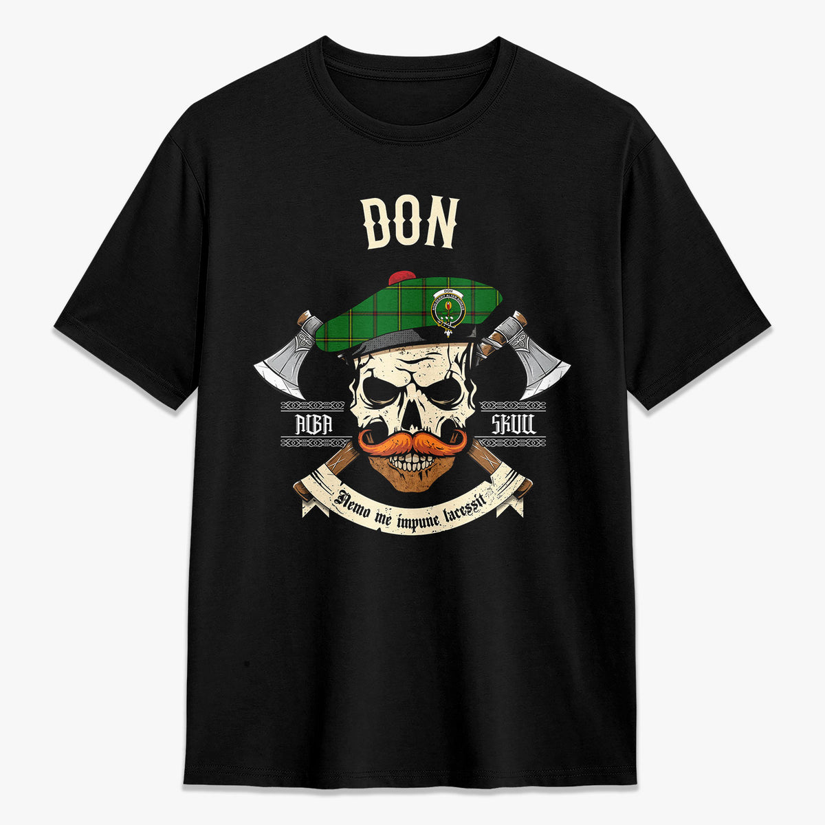 Don Tartan Crest 2D T-shirt - Alba Skull Style