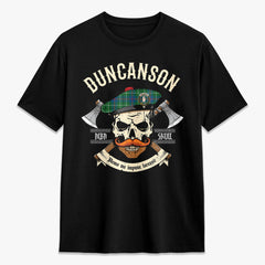 Duncanson Tartan Crest 2D T-shirt - Alba Skull Style