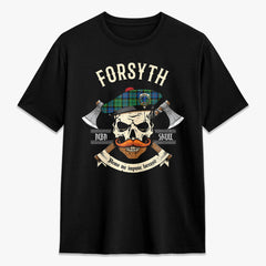 Forsyth Ancient Tartan Crest 2D T-shirt - Alba Skull Style