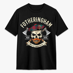 Fotheringham Tartan Crest 2D T-shirt - Alba Skull Style