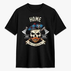 Home Ancient Tartan Crest 2D T-shirt - Alba Skull Style